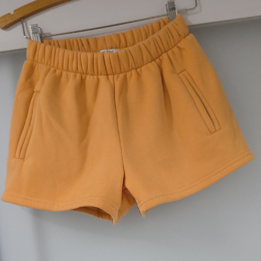 Orange Casual Sweat Shorts